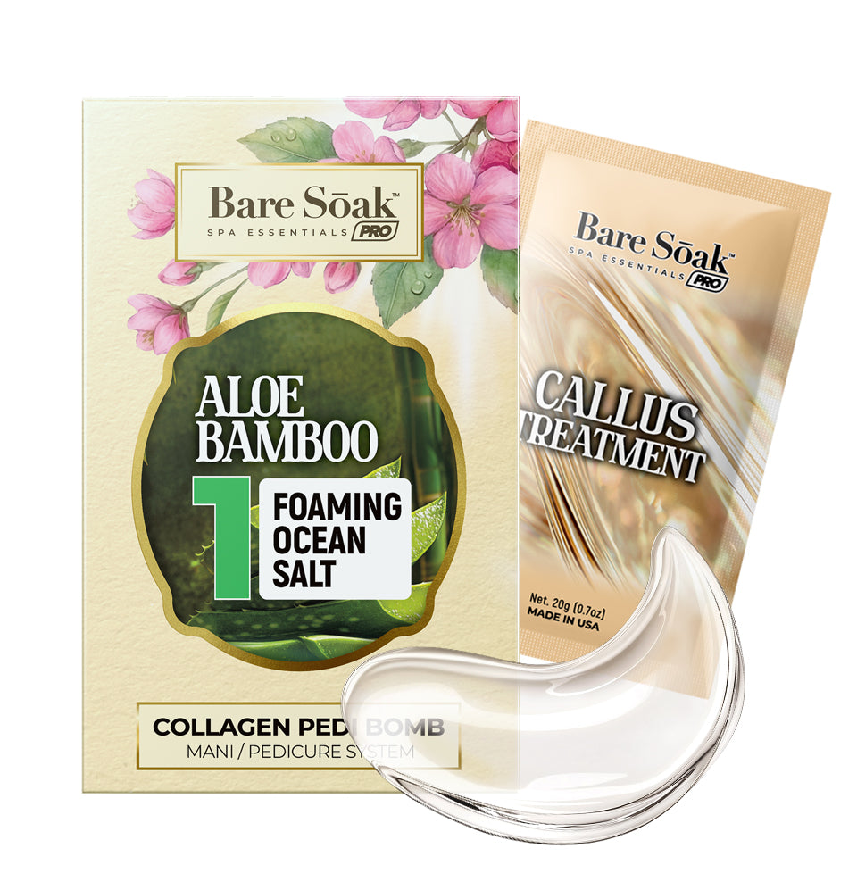 Collagen Foaming/Bubble • 5 Steps Kit With Callus Treatment - Aloe Bamboo