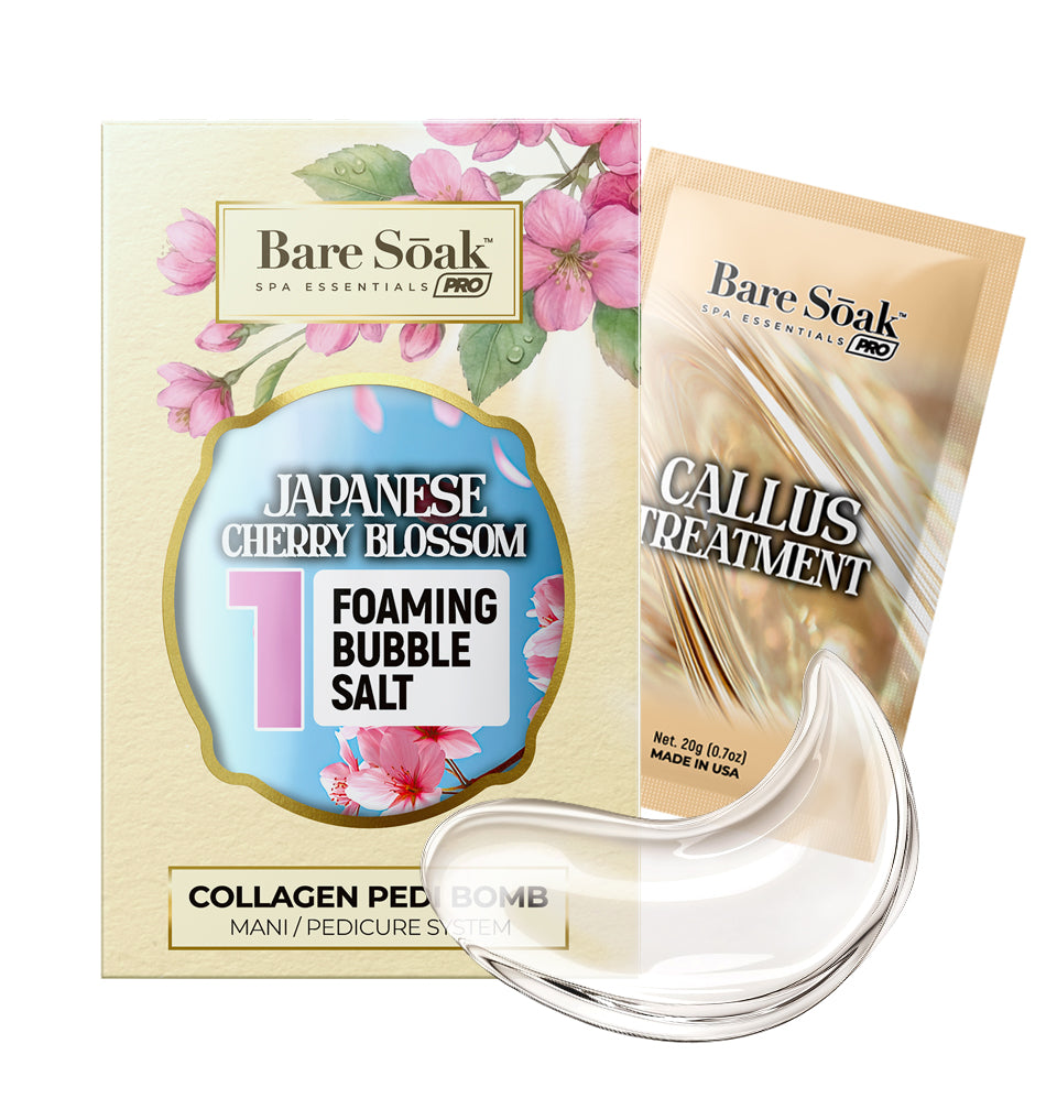 Collagen Foaming/Bubble • 5 Steps Kit With Callus Treatment - Japanese Cherry Blossom