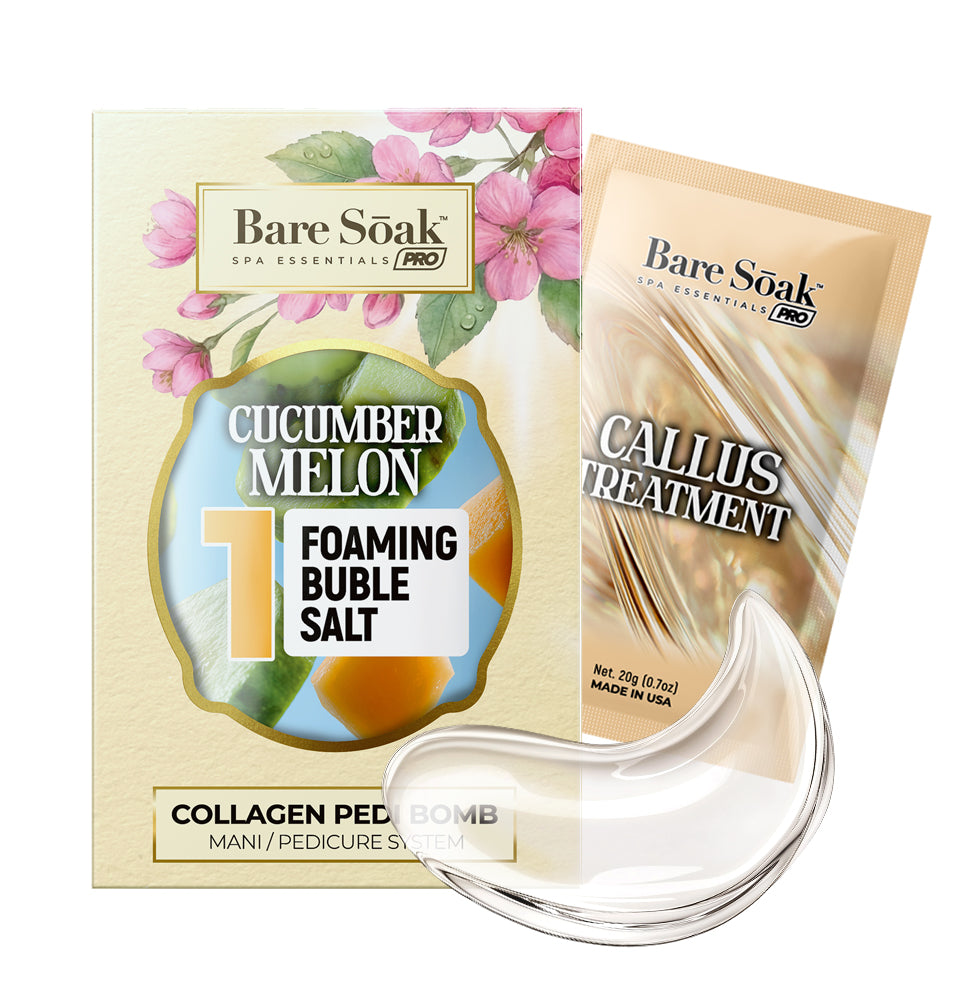 Collagen Foaming/Bubble • 5 Steps Kit With Callus Treatment - Cucumber Melon