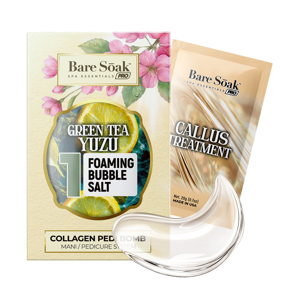 Collagen Foaming/Bubble • 5 Steps Kit With Callus Treatment - Green Tea Yuzu