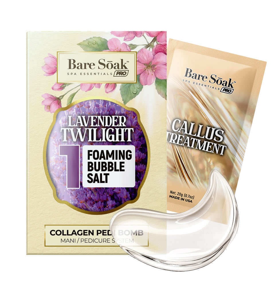 Collagen Foaming/Bubble • 5 Steps Kit With Callus Treatment - Lavender Twilight