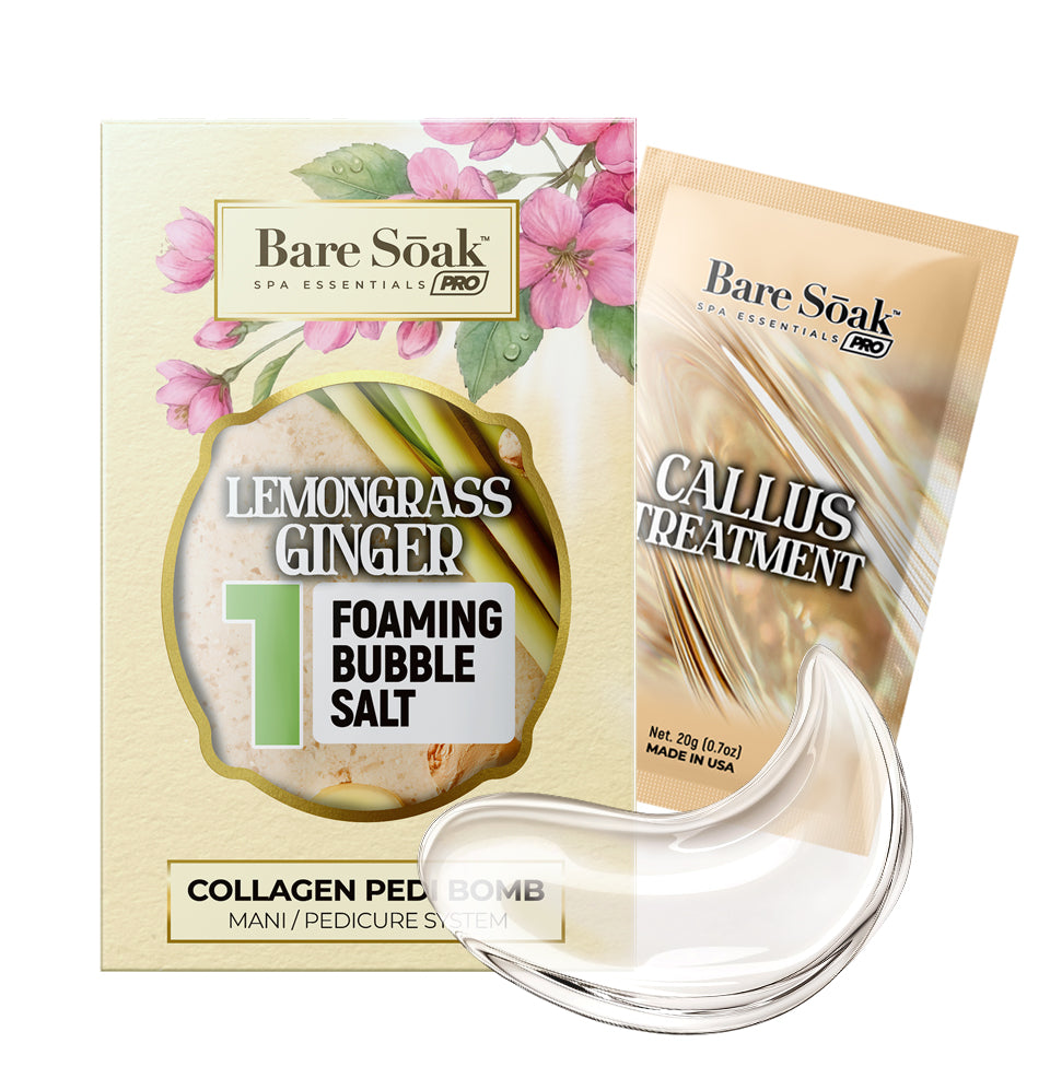 Collagen Foaming/Bubble • 5 Steps Kit With Callus Treatment - Lemongrass Ginger