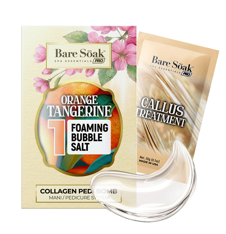 Collagen Foaming/Bubble • 5 Steps Kit With Callus Treatment - Orange Tangerine