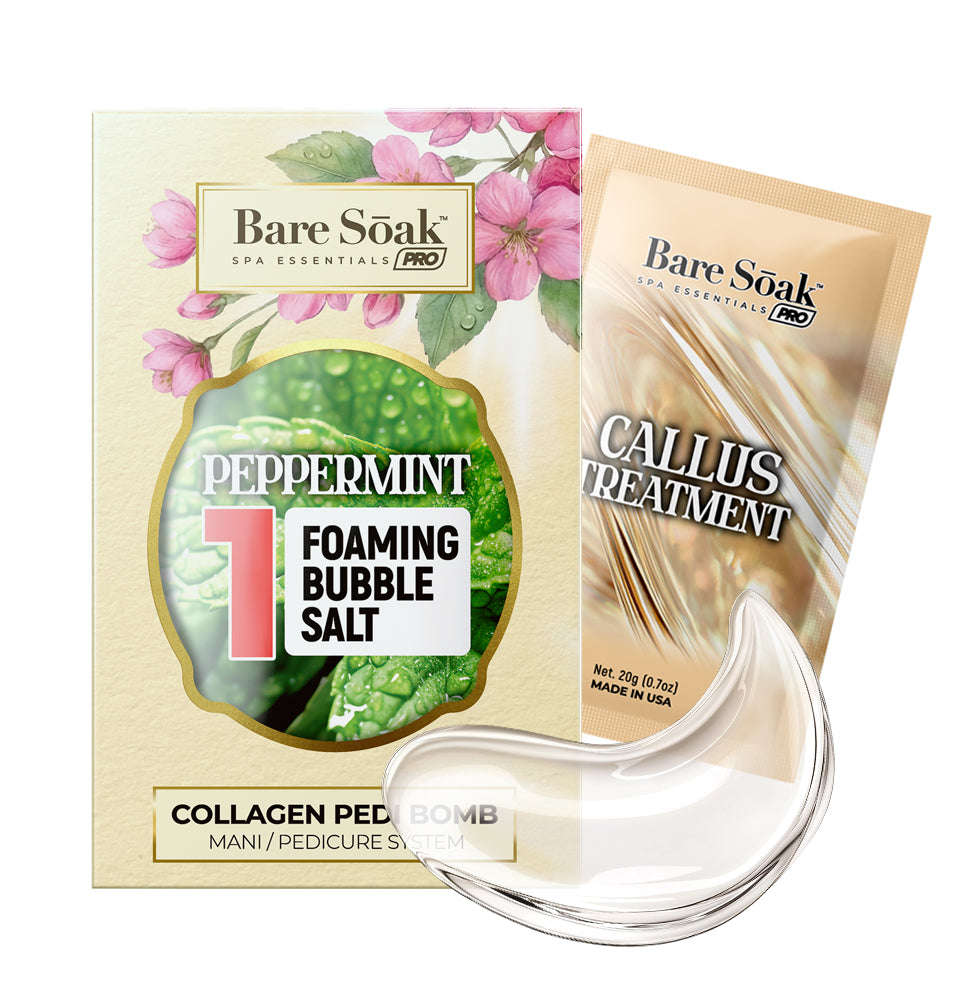 Collagen Foaming/Bubble • 5 Steps Kit With Callus Treatment - Peppermint