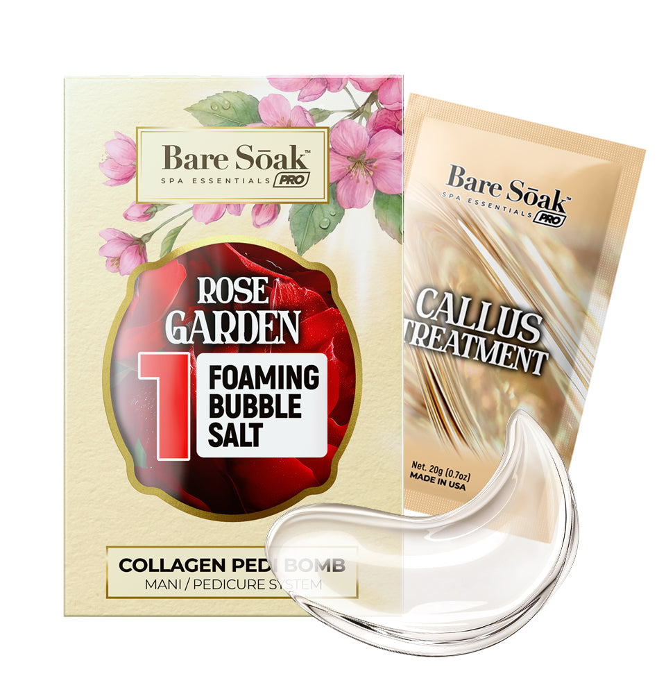Collagen Foaming/Bubble • 5 Steps Kit With Callus Treatment - Rose Garden