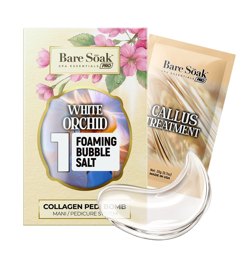 Collagen Foaming/Bubble • 5 Steps Kit With Callus Treatment - White Orchid