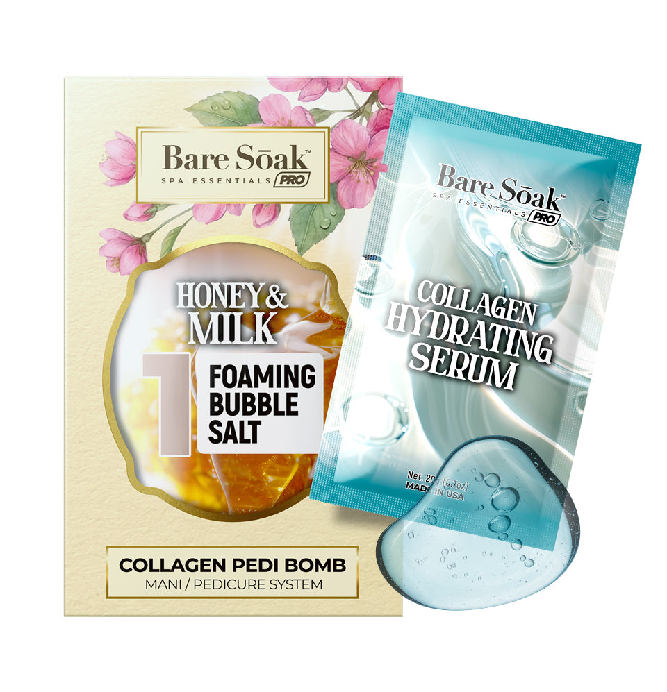 Collagen Foaming/Bubble • 5 Steps Kit With Serum - Honey & Milk