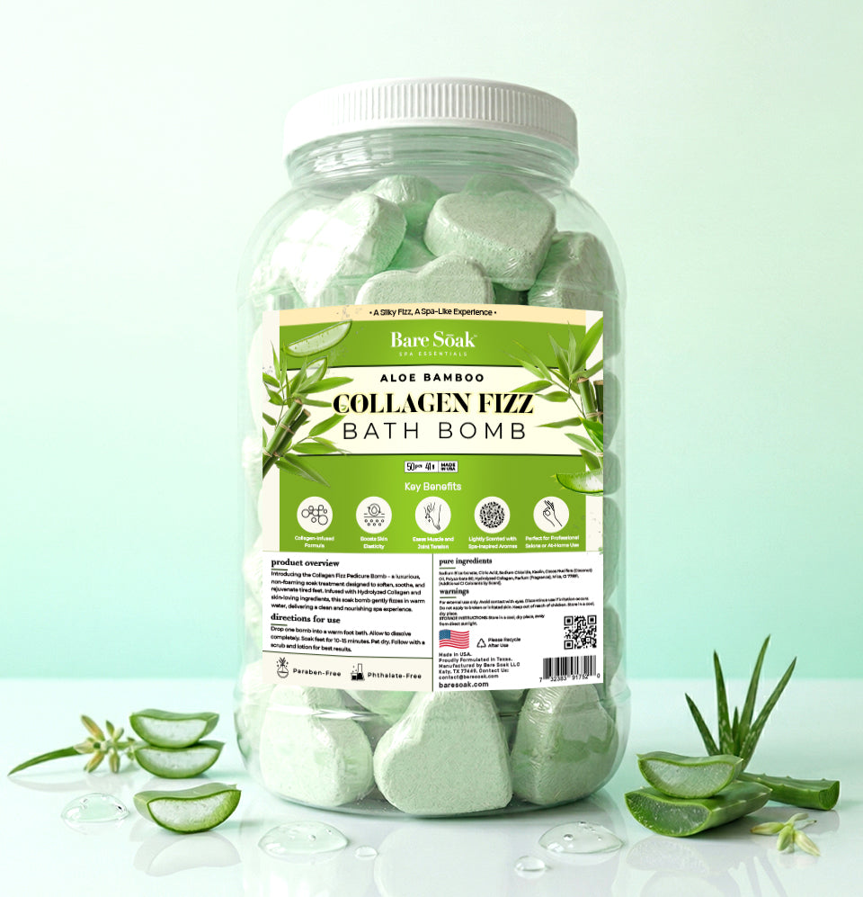 Collagen Pedi Bomb - 50pc - Aloe Bamboo