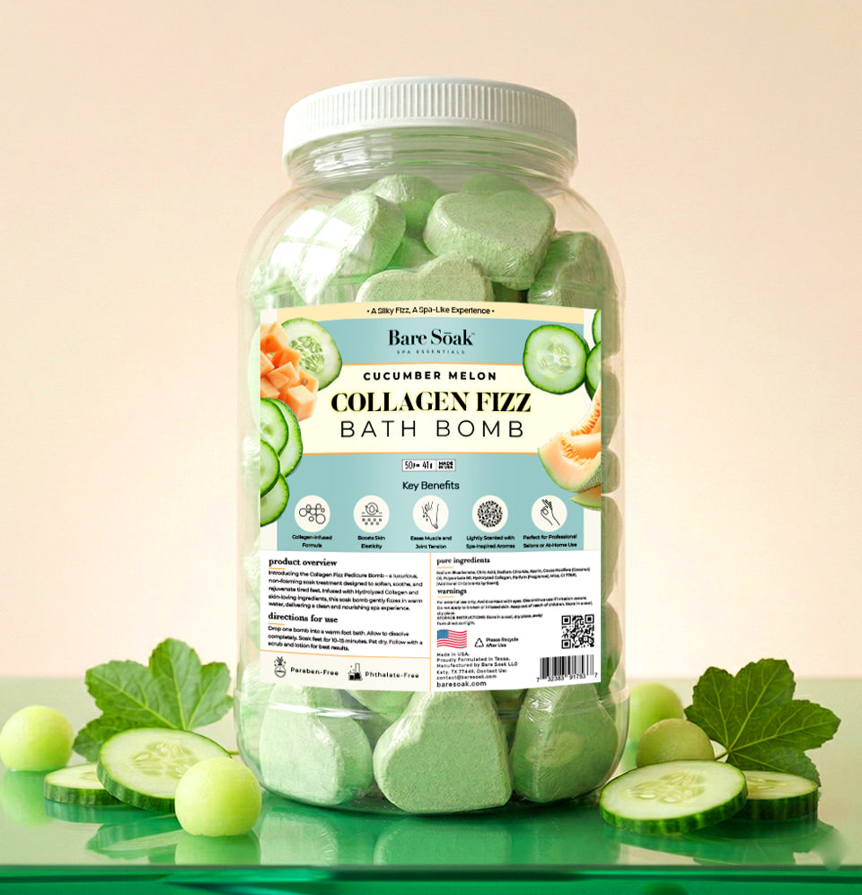 Collagen Pedi Bomb - 50pc - Cucumber Melon