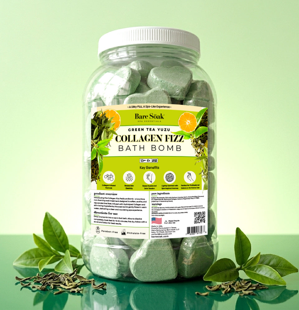 Collagen Pedi Bomb - 50pc - Green Tea Yuzu