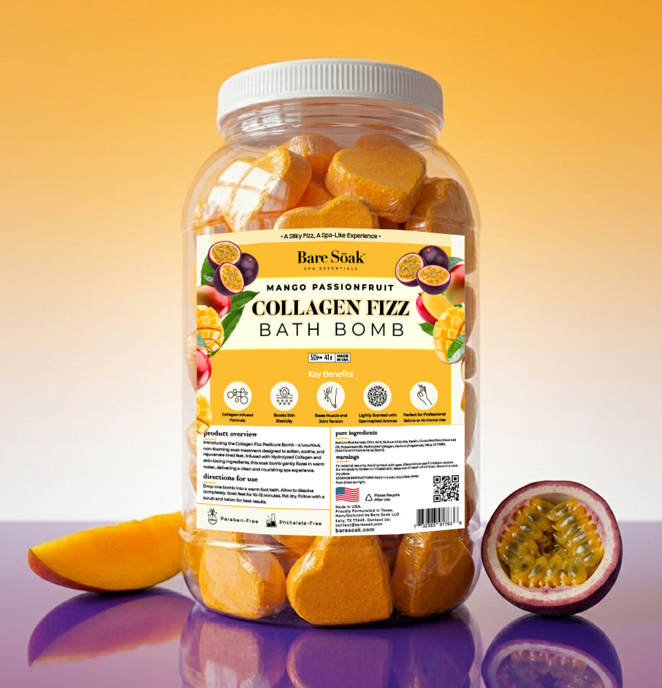 Collagen Pedi Bomb - 50pc - Mango Passionfruit
