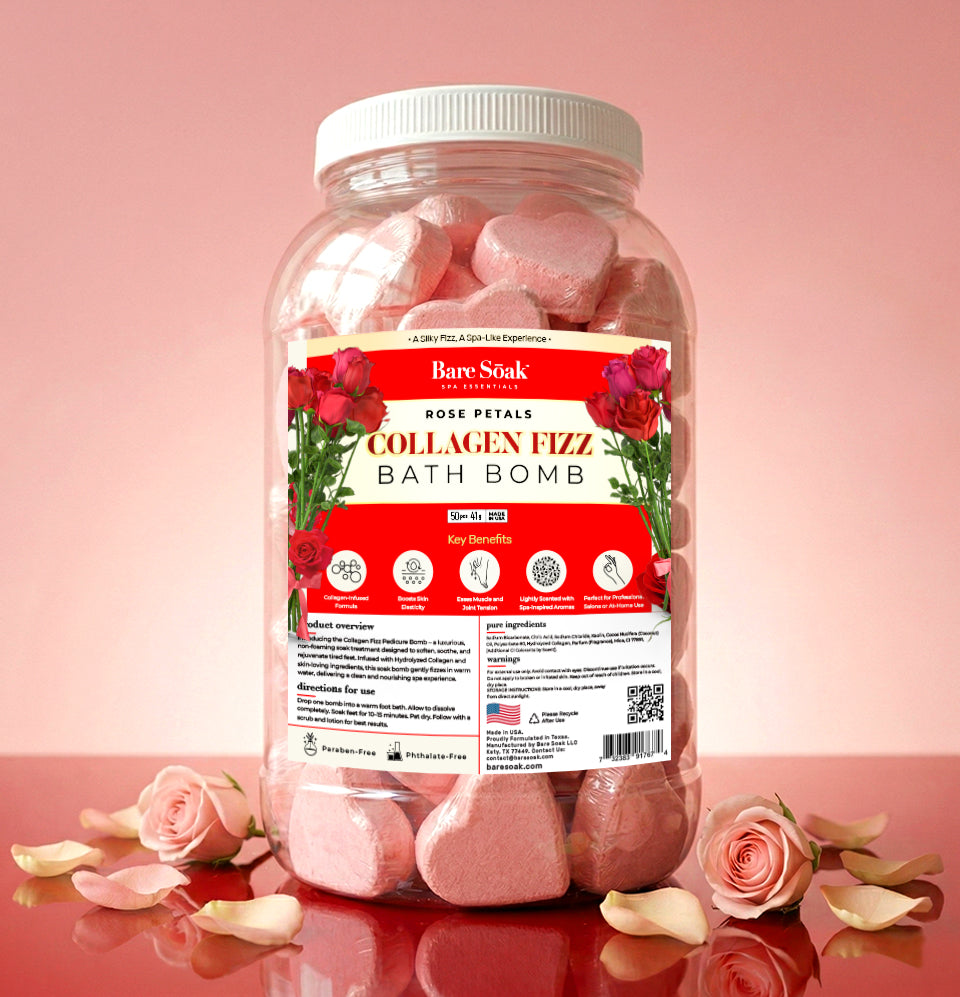 Collagen Pedi Bomb - 50pc - Rose Garden