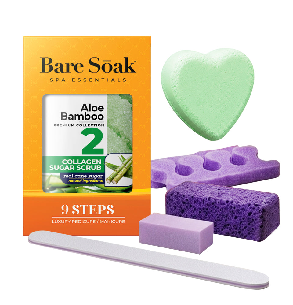 Collagen Fizz Pedi Bomb - 9 Steps -  Aloe Bamboo