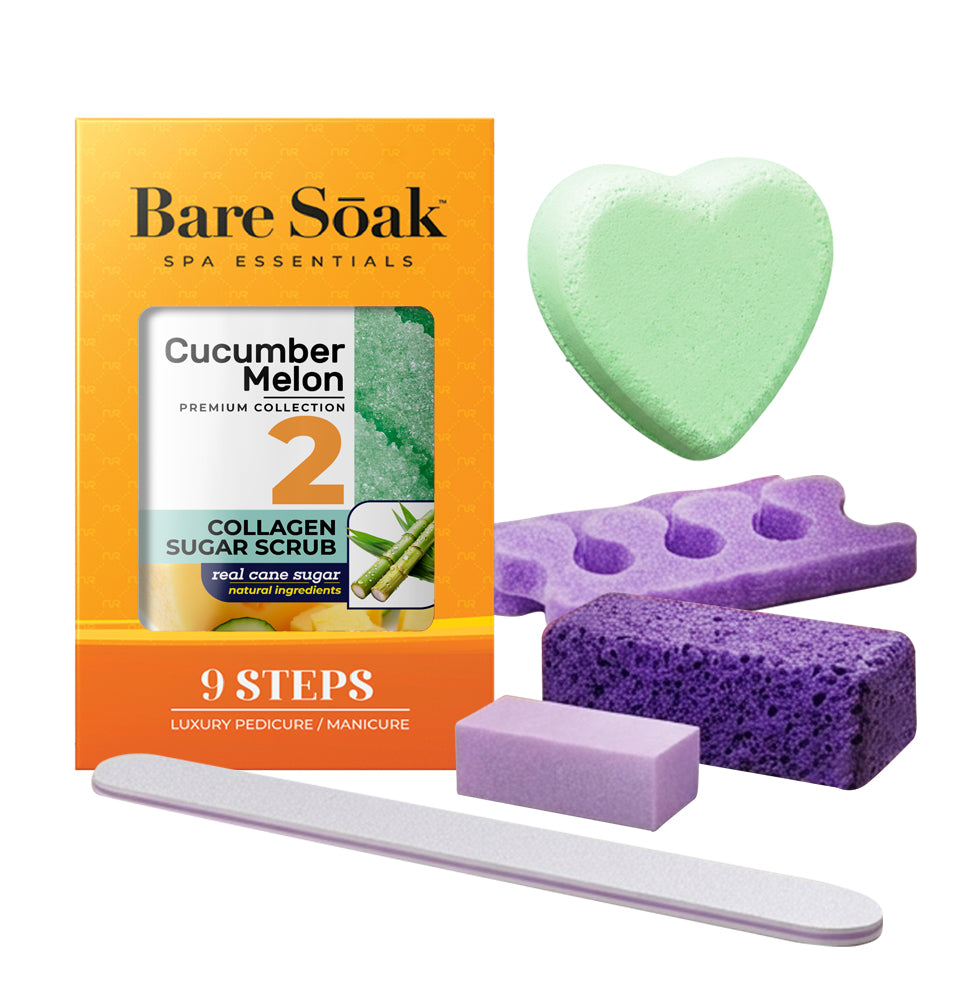 Collagen Fizz Pedi Bomb - 9 Steps -  Cucumber Melon