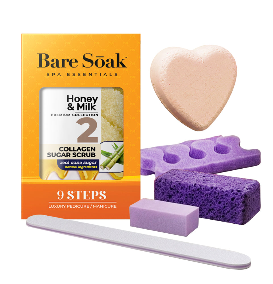 Collagen Fizz Pedi Bomb - 9 Steps -  Honey & Milk