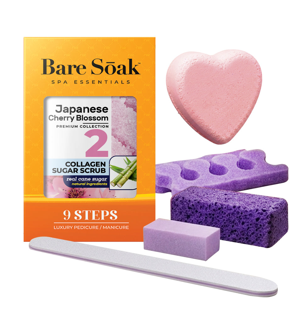 Collagen Fizz Pedi Bomb - 9 Steps -  Japanese Cherry Blossom