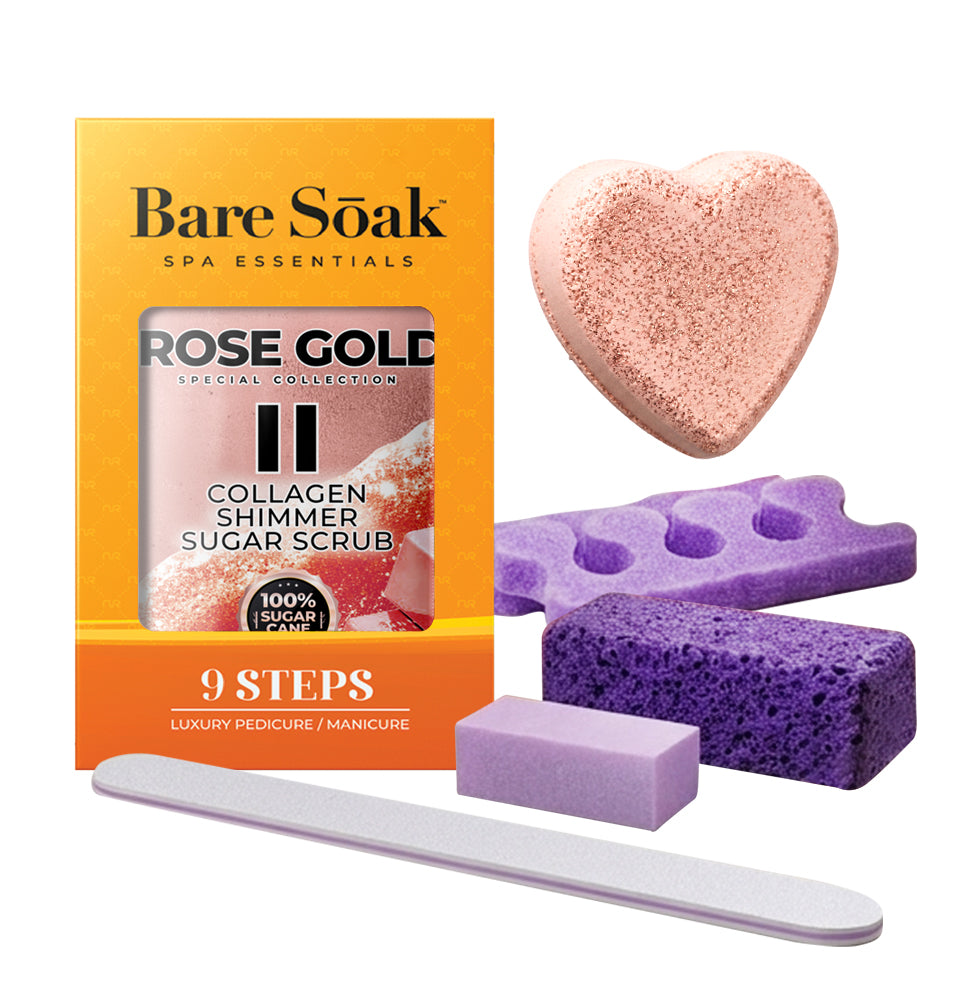 Collagen Fizz Pedi Bomb - 9 Steps - Rose Gold