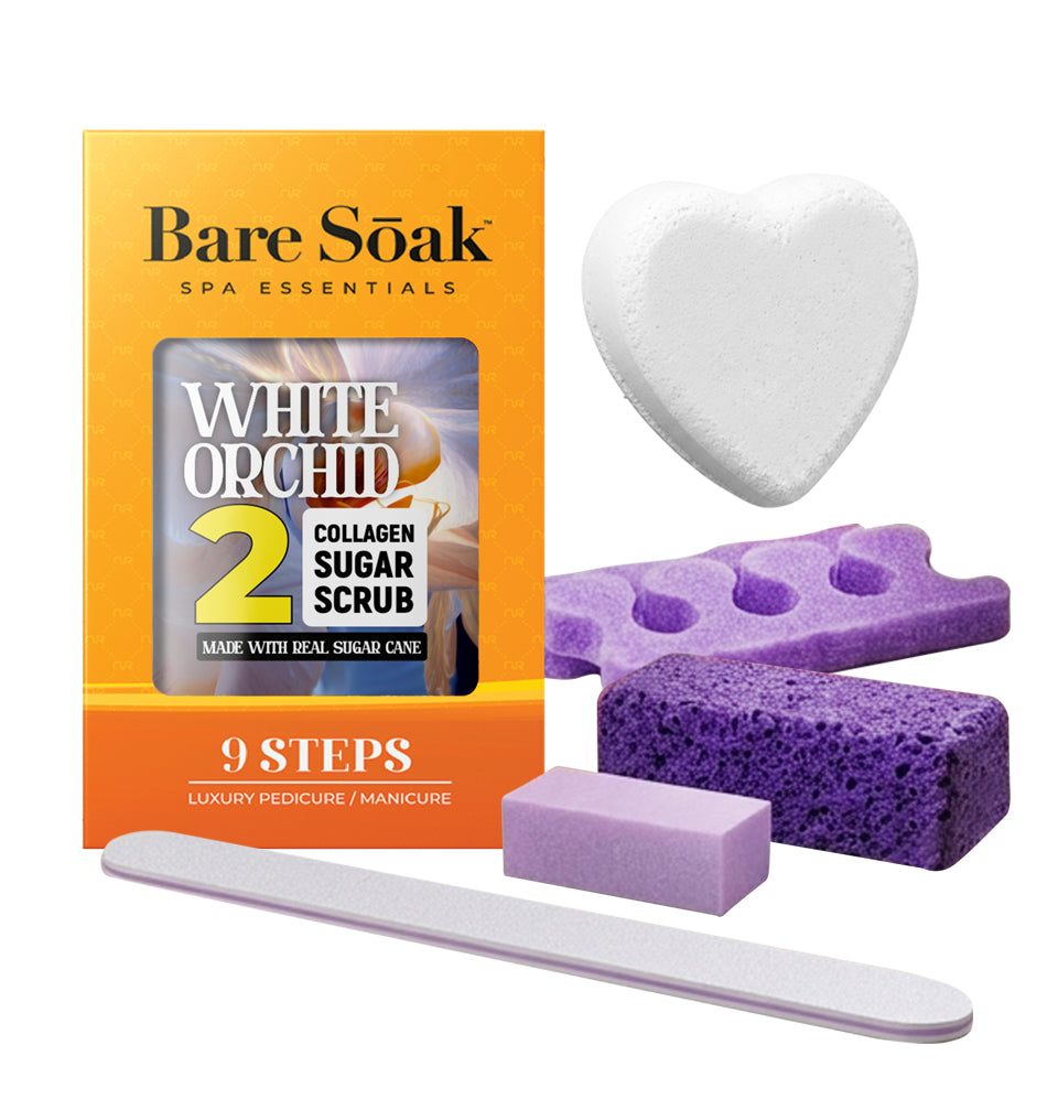 Collagen Fizz Pedi Bomb - 9 Steps - White Orchid