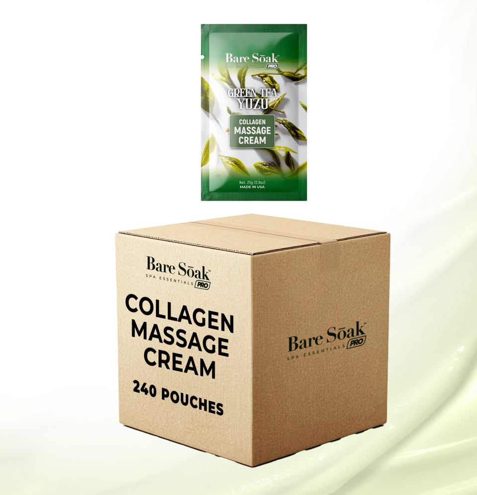 Green Tea Yuzu Bundle Case 240pc • Collagen Massage Cream