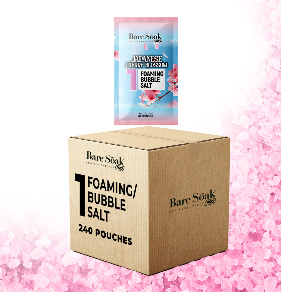 Japanese Cherry Blossom Bundle Case 240pc • Foaming Bubble Salt