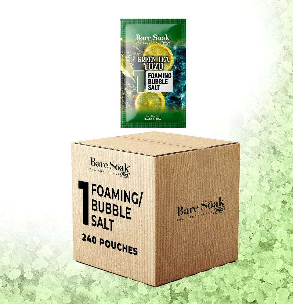 Green Tea Yuzu Bundle Case 240pc • Foaming Bubble Salt