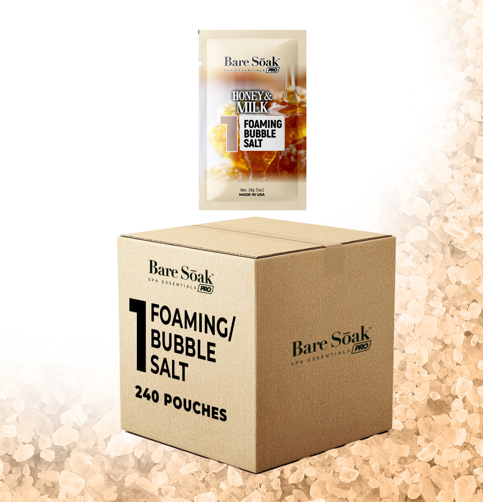 Honey & Milk Bundle Case 240pc • Foaming Bubble Salt