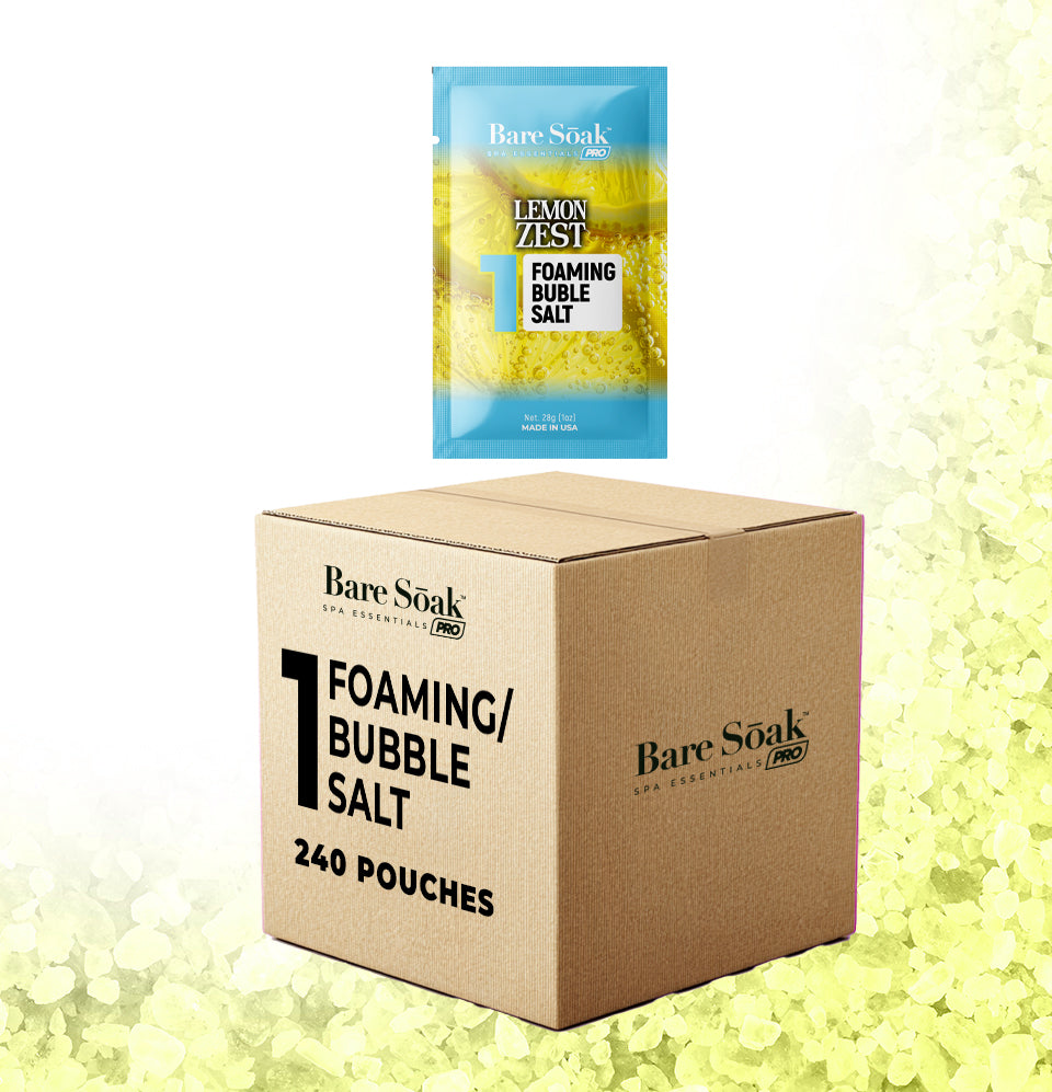 Lemon Zest Bundle Case 240pc • Foaming Bubble Salt