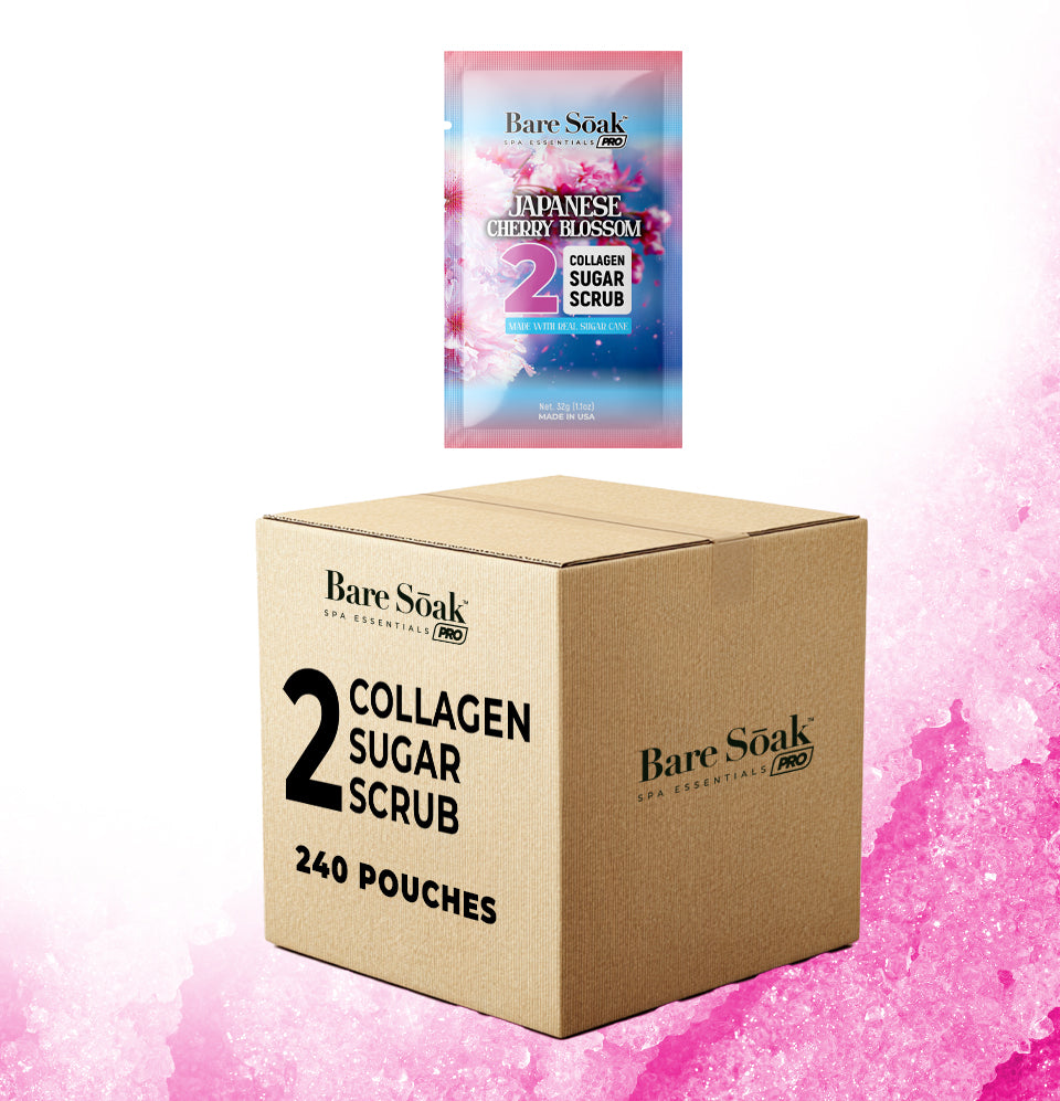 Japnese Cherry Blossom Bundle Case 240pc • Collagen Sugar Scrub