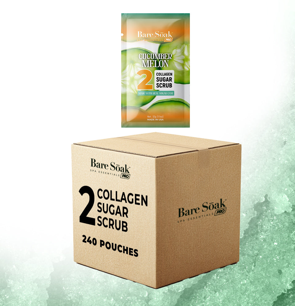 Cucumber Melon Bundle Case 240pc • Collagen Sugar Scrub