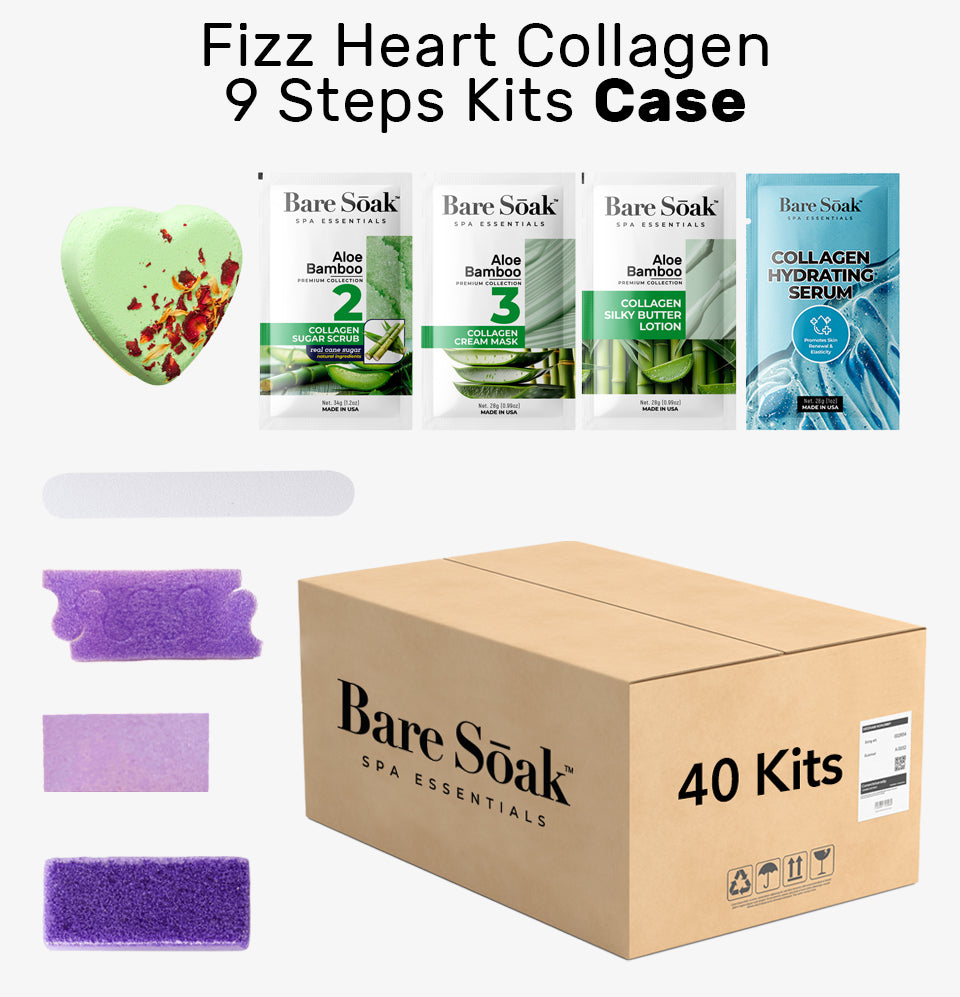 Fizz Heart Collagen 9 Steps Case - Aloe Bamboo (40 Kits Case)