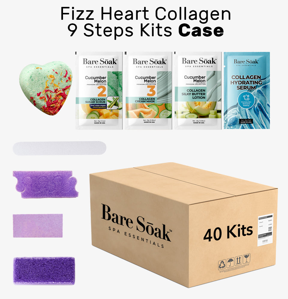 Fizz Heart Collagen 9 Steps Case - Cucumber Melon (40 Kits Case)