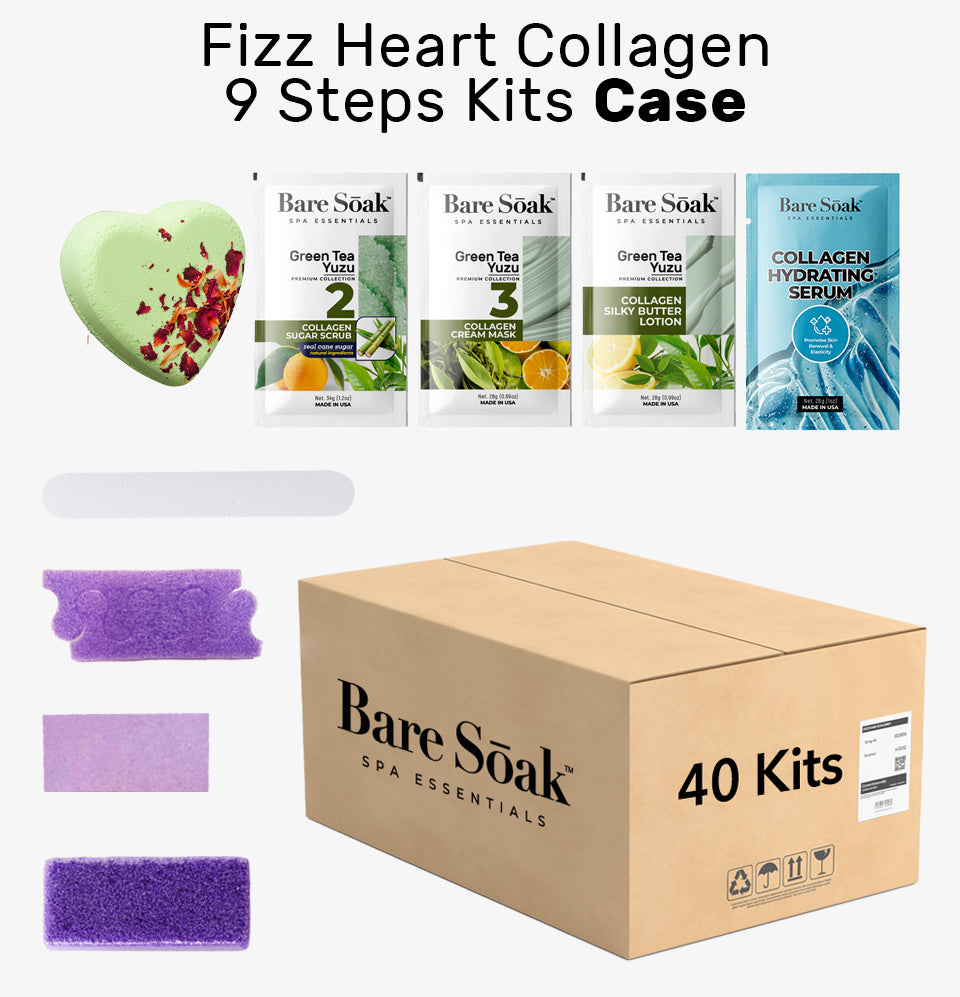 Fizz Heart Collagen 9 Steps Case - Green Tea Yuzu (40 Kits Case)