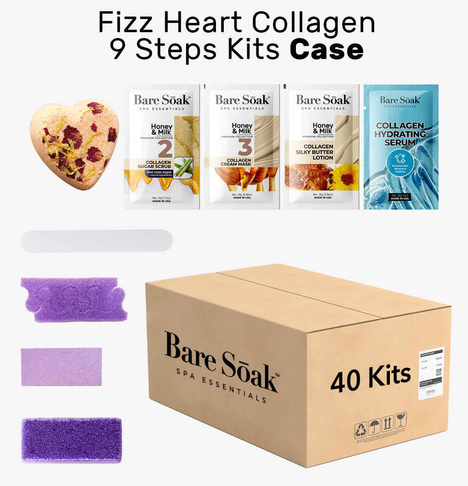 Fizz Heart Collagen 9 Steps Case - Honey & Milk (40 Kits Case)
