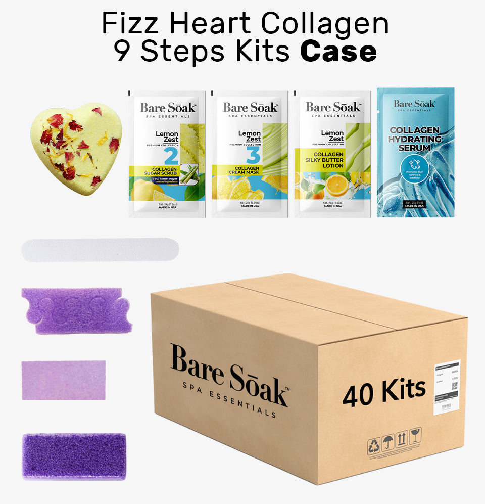Fizz Heart Collagen 9 Steps Case - Lemon Zest (40 Kits Case)