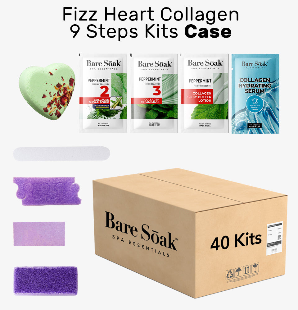 Fizz Heart Collagen 9 Steps Case - Peppermint (40 Kits Case)