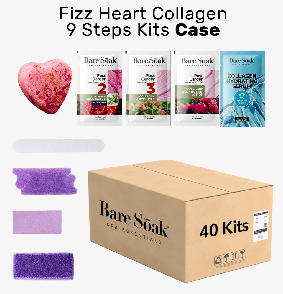 Fizz Heart Collagen 9 Steps Case - Rose Garden (40 Kits Case)