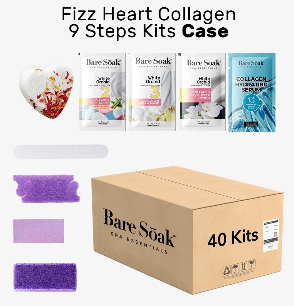 Fizz Heart Collagen 9 Steps Case - White Orchid (40 Kits Case)