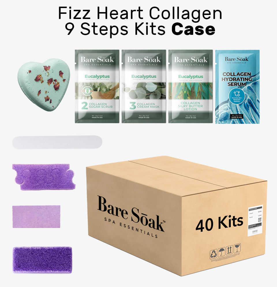 Fizz Heart Collagen 9 Steps Case - Eucalyptus (40 Kits Case)