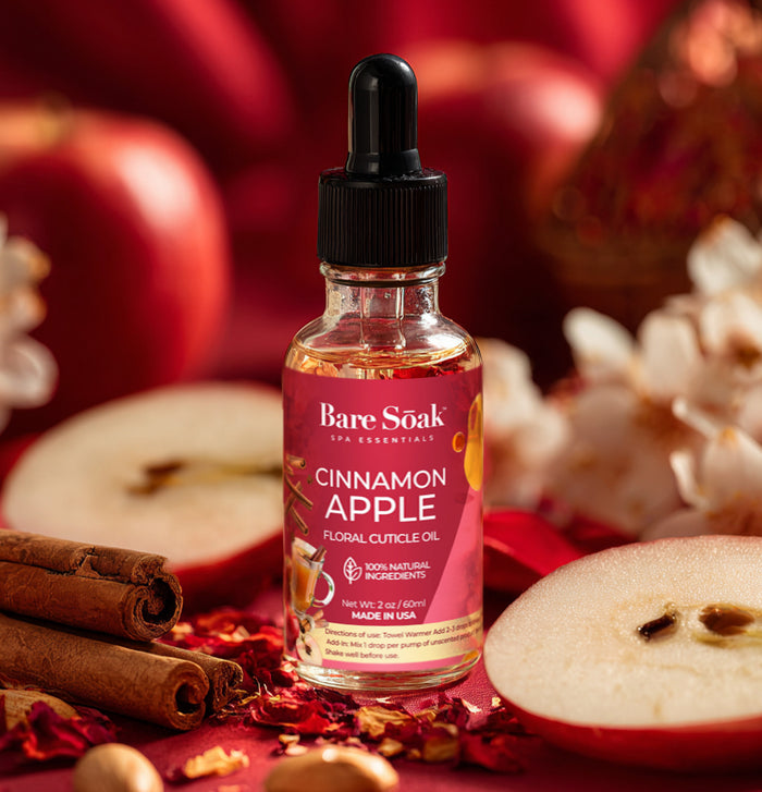 Floral Cuticle Oil 2oz - Apple Cinnamon