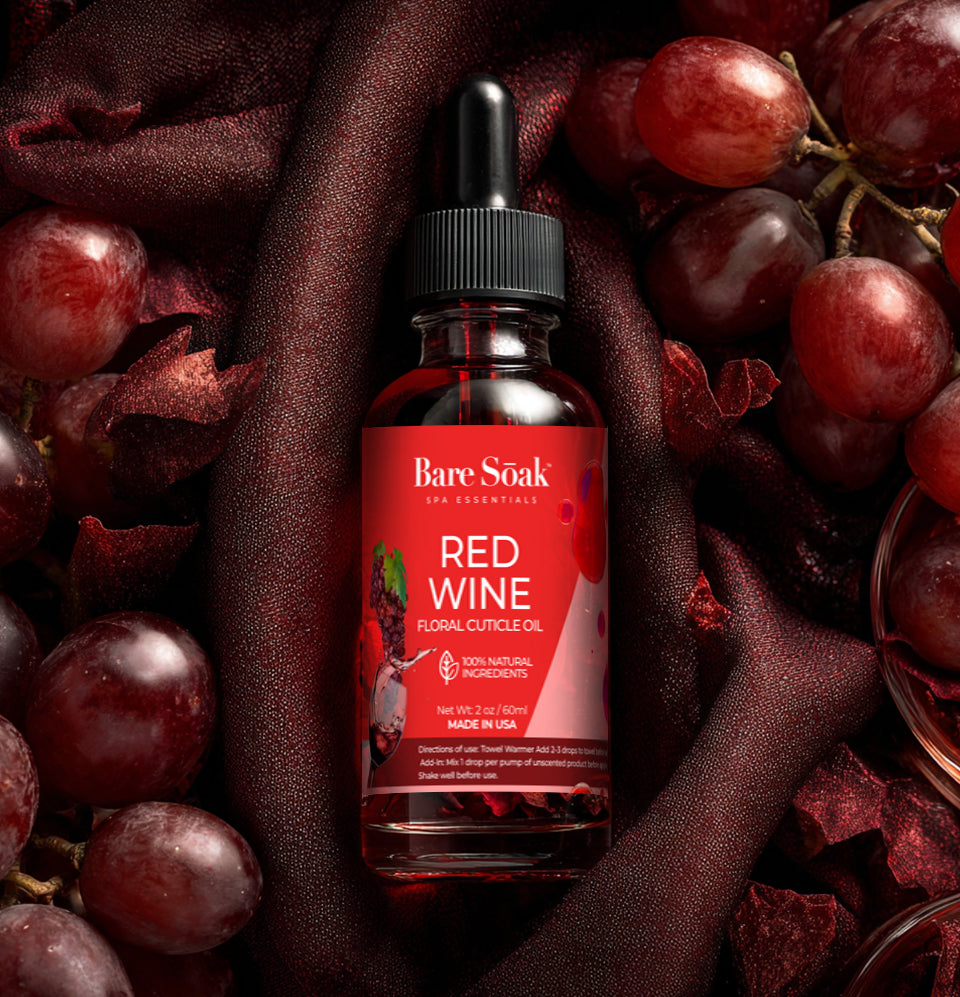 Floral Cuticle Oil 2oz - Red Wine