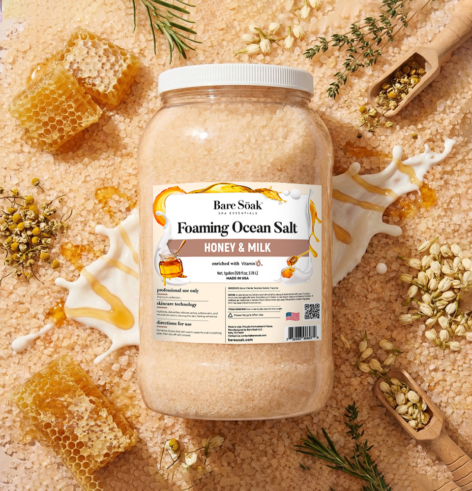Gallon Foaming Ocean Salt - Honey & Milk