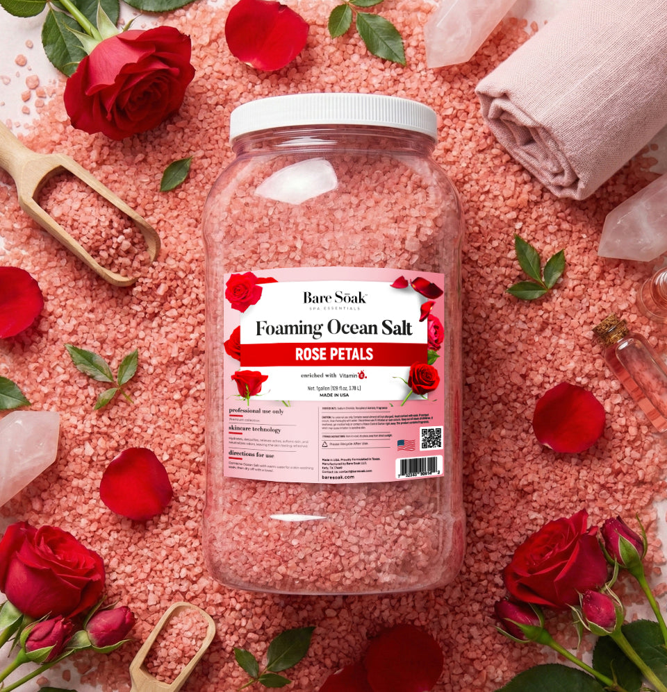 Gallon Foaming Ocean Salt - Rose Garden