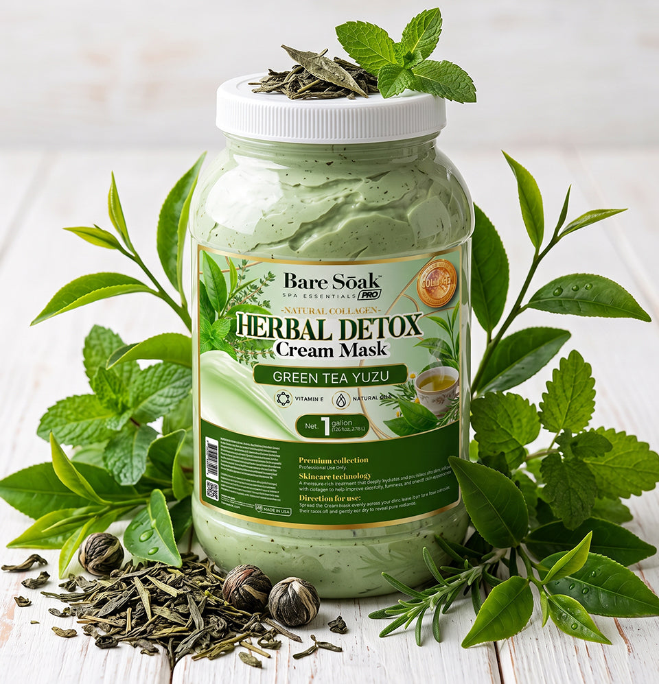 Green Tea Herbal Detox • Collagen Cream Mask