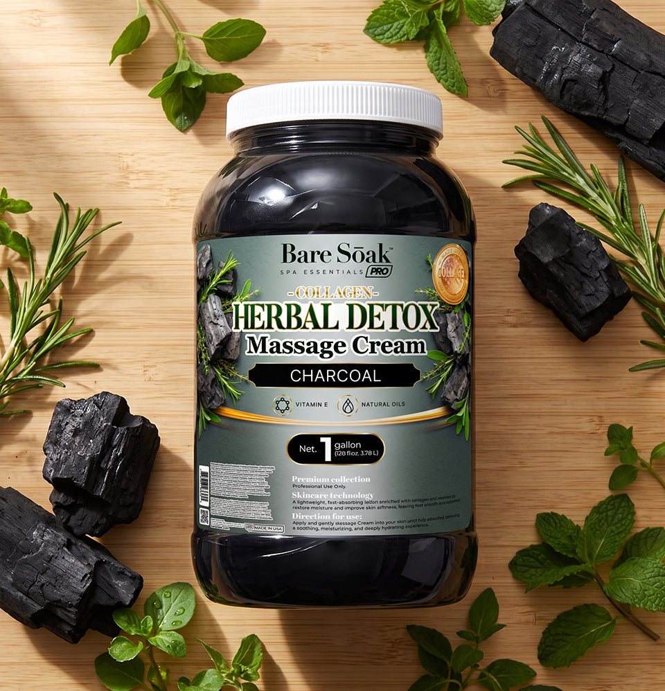 Charcoal Herbal Detox • Collagen Massage Cream