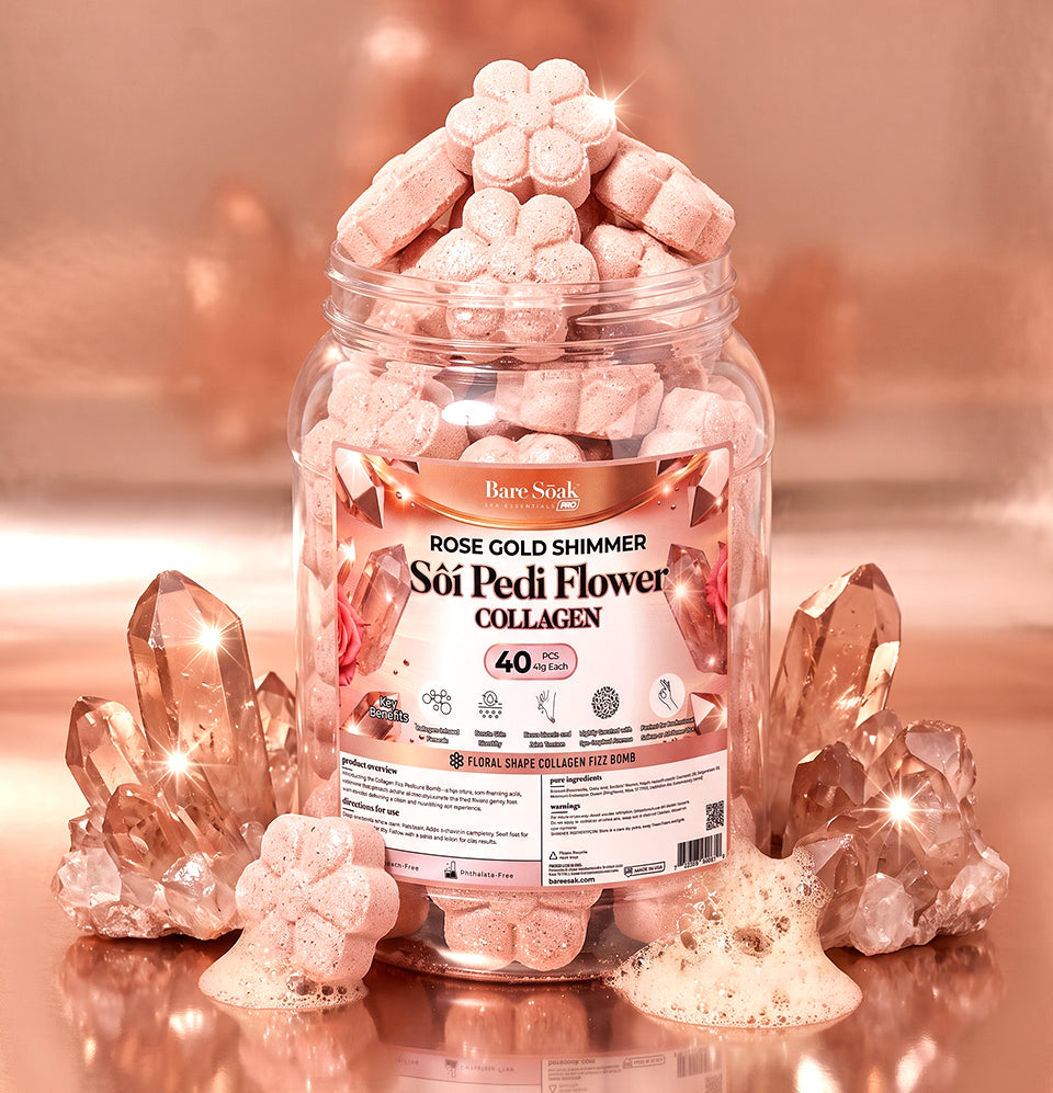 Rose Gold Shimmer • Soi Pedi Flower
