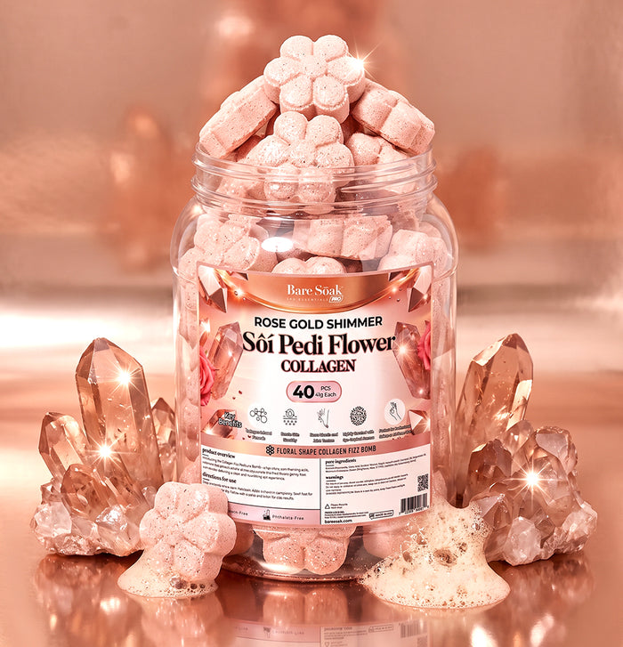Rose Gold Shimmer • Soi Pedi Flower