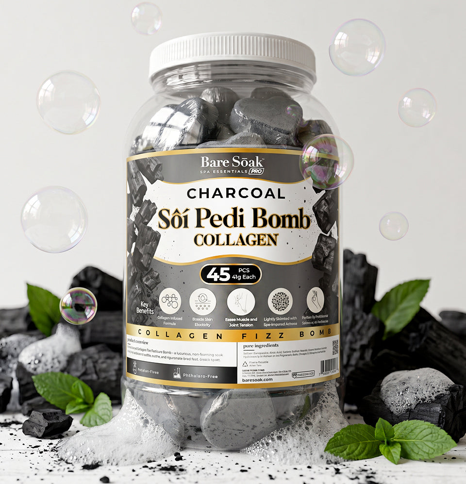 Charcoal Collagen Pedi Bomb • 45pc